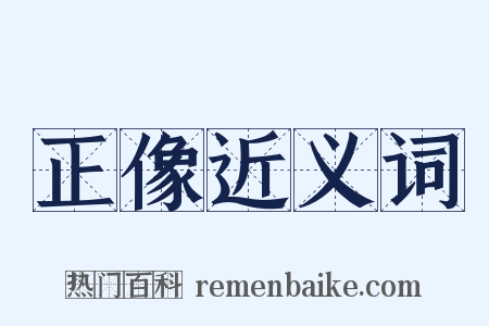 正像近义词是什么意思的图片
